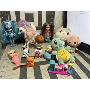 1 LB LOT of Small Toys dolls, plushies and More
